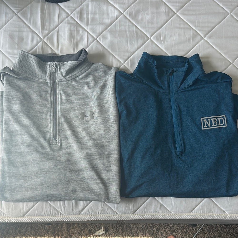 Under Armour and Barstool NBD Men's 1/4 zip bundle
